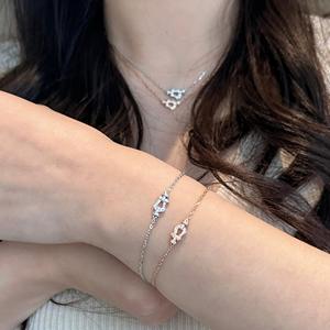 Collar de Plata de Ley S925 con Cuentas Italianas Grabadas con Láser, Cadena de Hadas, Colgante de Flor de Coche Chapado en Oro, Collares Versátiles de Moda Ligera - Product Image 3