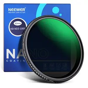 NEEWER HD optisches Glas doppelseitiger 82mm variabler ND-Filter ND3-ND1000 1,5-10 begrenzte Stoßzeiten neutraler Dichtheitsfilter