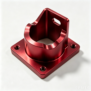 Soporte de Fijación de Acero Inoxidable/Aluminio Anodizado Rojo, Mecanizado CNC de Alta Precisión, Base de Montaje con Cavidad Especial Personalizada, Industrial - Product Image 3