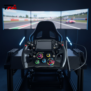 Volante de Carreras de Fibra de Carbono para Simulador de Juegos IRacing <span class=keywords><strong>Assetto</strong></span> <span class=keywords><strong>Corsa</strong></span> sc, Compatible con la Plataforma PS2 - Product Image 4