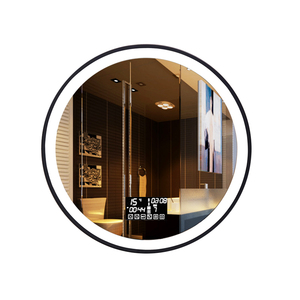 Espejo <span class=keywords><strong>de</strong></span> <span class=keywords><strong>Baño</strong></span> Redondo con Marco Dorado y Retroiluminación LED, <span class=keywords><strong>Antivaho</strong></span>, con Control Táctil, para Proyectos <span class=keywords><strong>de</strong></span> Hoteles y Villas, Venta al Por Mayor - Product Image 6