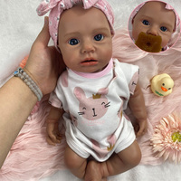 Commande en gros de poupées reborn LouLou en silicone à bouche ouverte de 18 pouces, teint personnalisé, Muneca de collection pour revendeurs