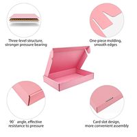 Emballage en carton ondulé cosmétique rose avec logo personnalisé boîte cadeau d'avion en papier d'expédition de chaussure avec couvercles