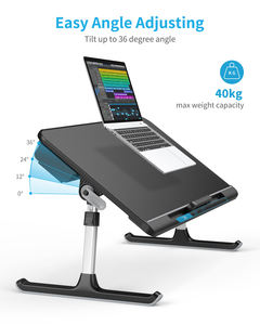 Bureau de lit réglable SAIJI <span class=keywords><strong>avec</strong></span> support pour ordinateur portable pliable et plateau de rangement pour manger ou pour le lit - Product Image 6