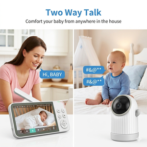 KT562H 2.4GHz Non-WiFi Video Baby Monitor 5 Inch <b>IPS</b> 720P HD Screen with 5000mAh Battery PTZ <b>Camera</b> 1000ft Range - Product Image 4