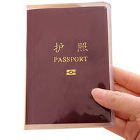 Porte-passeport de voyage transparent en PVC imperméable, porte-cartes d'identité, porte-cartes de crédit, étui de protection