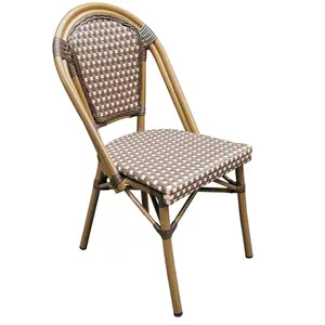 L-135 Hot Koop All Weather Uv-bestendig Franse Bistro Restaurant Outdoor Rotan Stoel