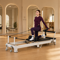 Machine de Pilates pliable et réglable en alliage d'aluminium pour les entraînements à domicile et les studios de Pilates, avec rangement facile