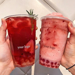 Vasos de Plástico Redondos de 16oz y 24oz con Logotipo Personalizado, Ecológicos, para Té Boba, Contenedor para Rebanadas de Pastel, Diámetro 98mm, Venta al Por Mayor - Product Image 2