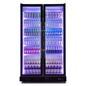 Réfrigérateur de Luxe Léger pour Boissons Froides et Vins, Vitrine Réfrigérée à Bière avec 2 Portes Vitrées - Product Image 3