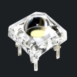 Alto brilho super flux 5mm led branco 4 pinos, piranha de água, lente transparente, branco, emissor de luz diodo - Product Image 2
