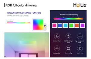 <span class=keywords><strong>Panneau</strong></span> lumineux <span class=keywords><strong>LED</strong></span> encastré <span class=keywords><strong>RGB</strong></span> mince à haute luminosité IP40, carré, rétroéclairage de plafond, <span class=keywords><strong>LED</strong></span> intelligente colorée, dimmable, <span class=keywords><strong>panneau</strong></span> lumineux <span class=keywords><strong>60x60</strong></span> - Product Image 6