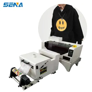 Epson Nozzle digital Printer DTF 30cm a3 ukuran a4 T-shirt mesin cetak Shake powder mesin pengering transfer panas pencetakan