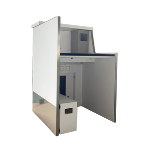 Mostrador de Recepción y Mesa para Equipaje de Madera Moderna Personalizable para Aeropuertos, Hoteles y Escuelas - Product Image 6