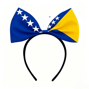 Ensemble d'accessoires pour supporters <span class=keywords><strong>de</strong></span> football avec logo personnalisé, comprenant un bandeau, des chapeaux, un tablier et une élastique à cheveux, avec <span class=keywords><strong>drapeau</strong></span> <span class=keywords><strong>de</strong></span> la Bosnie-Herzégovine, pour cadeaux promotionnels - Product Image 6