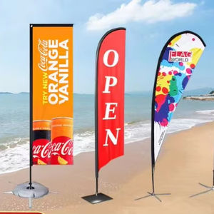 Banderas Voladoras Tipo Lágrima, Banderas <span class=keywords><strong>de</strong></span> Pluma para Eventos y Uso Comercial, Banderas Impresas por Transferencia <span class=keywords><strong>de</strong></span> Calor en Poliéster - Product Image 1