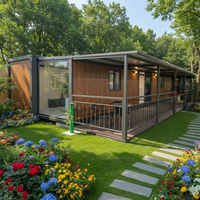 Maison de conteneur modulaire pliable extensible en acier à isolation thermique et imperméable de 20 pieds et 40 pieds, personnalisée en gros