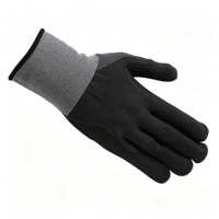 Gants de travail enduits de nitrile, résistants à l'abrasion et à l'huile, avec adhérence résistante à la pulvérisation de sel, double couche, tricotés, élastiques, de sécurité