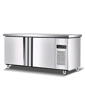 Kulkas Dapur Meja Stainless Steel Yang Mengoperasikan Freezer Berpendingin