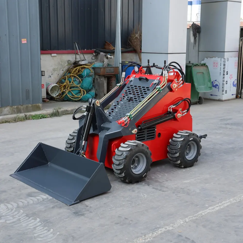 Su misura colori piccolo Skid Steer caricatore frontale Mini Skid Steer attacco Skid Steer con Trencher caricatore ruota