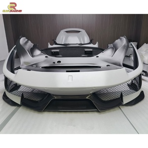 ชุดแต่งตัวถังรถยนต์คาร์บอนไฟเบอร์แบบแห้งสไตล์ Pista พร้อมกันชน ฝากระโปรง สปอยเลอร์ สำหรับ Ferrari 488 GTB Spider ปี 2015-2018 พร้อมสเกิร์ตข้าง - Product Image 3