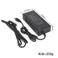 Chargeur de trottinette 42V 2A Prise EU pour la série M365/Pro Adaptateur secteur avec protection contre les surcharges Haute qualité ULIP Noir Chargeur Mi