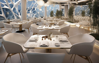 Ensemble de table et chaises de salle à manger commerciales en gros pour 4, 6 ou 8 personnes, mobilier de restaurant en bois, table et chaises pour hôtel