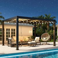 Pergola à lames orientables, 10' x 12', pergola d'extérieur, gazebo en métal pour patio, jardin, terrasse, cour.