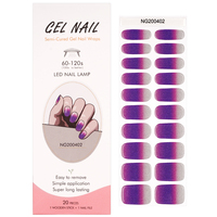 Autocollants d'ongles en gel UV semi-durcis longue durée, très populaires / Wraps d'ongles en gel à presser / Tiktok NG200041/NG200042