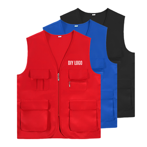 Gilet d'été décontracté à fermeture éclair pour hommes pour les activités <span class=keywords><strong>de</strong></span> plein air Logo personnalisé gilet multi-poches pour la randonnée photographie <span class=keywords><strong>de</strong></span> <span class=keywords><strong>journaliste</strong></span> - Product Image 1