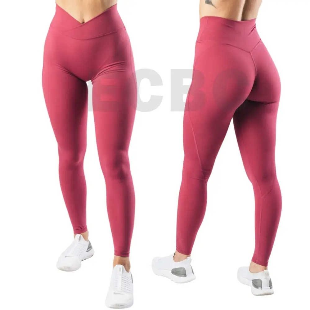 Yeni Premium koşu legging popo kaldırıcı kadın spor salonu aktif yüksek belli V kesim şekli bant spor dikişsiz Yoga tayt