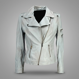 Women's Genuine Cow <b>Leather</b> <b>Biker</b> <b>Jacket</b> Slim Fit Copper Reversible Waterproof Eco-Friendly Breathable Autumn Outerwear - Product Image 1