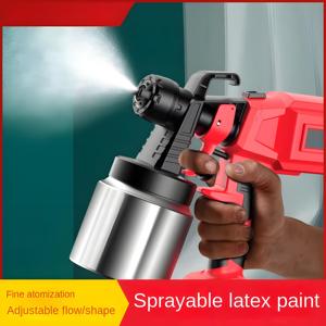 110V Electric Rechargeable Household <b>Spray</b> Paint <b>Gun</b> Brushless Motor Stainless Steel 110V Lithium <b>Battery</b> for Artifacts Latex - Product Image 3