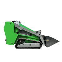 Mini-chargeuse compacte hydraulique ICOUGAR CG1050, moteur diesel EPA, avec fourche à palettes et grappin, transmission sur chenilles