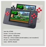 Lecteur de jeu vidéo rétro en gros avec 228 jeux intégrés Sortie TV à écran LCD de 4.3 pouces Console de jeu portable pour enfants