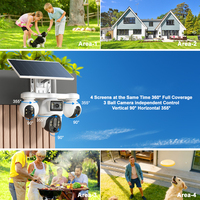 V380 Factory Security Camera 18 Preset Positions Smart AI Motion Detection Tracking Two-Way Audio AI Alarm Push Solar Powered