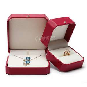 Caja de Joyería de Cuero Personalizada de Fábrica con Logotipo, Caja de Almacenamiento para Anillos, Aretes, Colgantes, Pulseras y Collares - Product Image 6