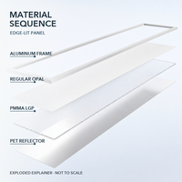 Panneau lumineux LED 300x1200 40W pour spécifications de projets commerciaux