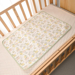 Tapis <span class=keywords><strong>à</strong></span> <span class=keywords><strong>langer</strong></span> pour bébé 70x90 cm <span class=keywords><strong>à</strong></span> absorption rapide imperméable mousseline de coton pour bébé - Product Image 5