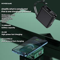 Cargador Inalámbrico Portátil de Alta Capacidad 15000mah con Carga Rápida de 22.5W, Batería de Litio-Polímero, Venta al Por Mayor del Fabricante
