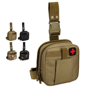 DF22 Tactical <b>Pouch</b> With Red Cross Patch Khaki Green Black Camo Oxford Cloth Outdoor Storage Bag Waterproof All Seasons - Product Image 6