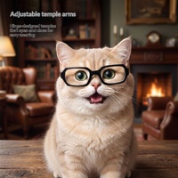 Lunettes de soleil PP à monture carrée irrégulière pour chats et chiens – Style original, accessoire photo – Best-seller transfrontalier