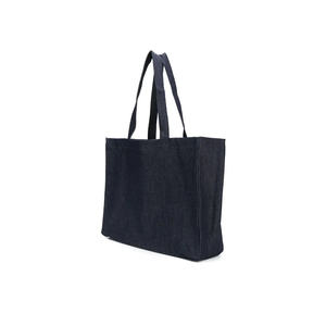 Bolsa de compras de tela reciclada para supermercado, para llevar en viajes diarios y reutilizar, con forma simple y asa cómoda. - Product Image 1