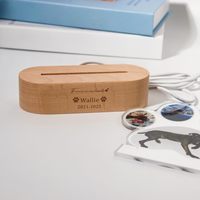 Lampe de nuit LED personnalisée avec photo d'animal de compagnie, lampe en acrylique avec collage de photos de pattes personnalisé pour les amoureux des animaux