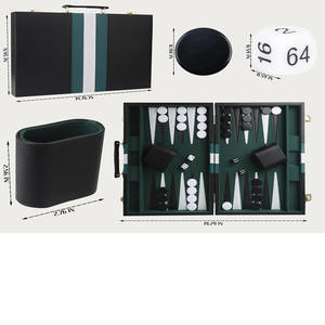 Jeu <span class=keywords><strong>de</strong></span> backgammon <span class=keywords><strong>de</strong></span> voyage portable pour 2 joueurs, plateau <span class=keywords><strong>de</strong></span> backgammon <span class=keywords><strong>de</strong></span> luxe personnalisé avec cube multiplicateur - Product Image 2
