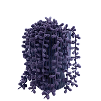 Ensemble de plantes succulentes artificielles d'Halloween avec pot violet Cactus en plastique réaliste Aloe Decor pour la décoration de table de fête à la maison