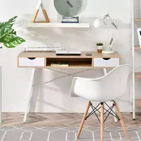 Escritorio de Estudio Económico ODM/OEM con Dos Cajones de Almacenamiento, Escritorio de Computadora de Madera Sencillo y Moderno