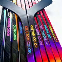 Bâtons de hockey sur glace professionnels en fibre de carbone pour adultes, enfants et adolescents - Légers, durables, tailles personnalisables de 51 à 69 pouces
