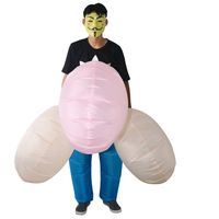 Costume gonflable de pénis pour adultes, drôle, pour Halloween, fête, nouvel an et remise de diplôme, design durable