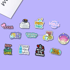 En gros Conception Personnalisée En Métal Phrases De Motivation Épingle En Émail Doux Collier Épinglette Badge Personnalisé Doux Dur Anime Épingles En Émail - Product Image 1